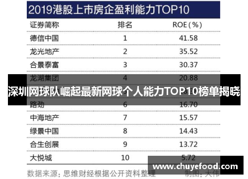 深圳网球队崛起最新网球个人能力TOP10榜单揭晓